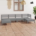 thumbnail image 1 of vidaXL 6 Piece Garden Lounge Set Grey Solid Wood Pine, 1 of 5