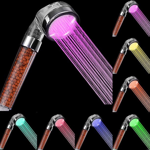 High Pressure Water Saving 7 Colors Changing pght Handheld High ...