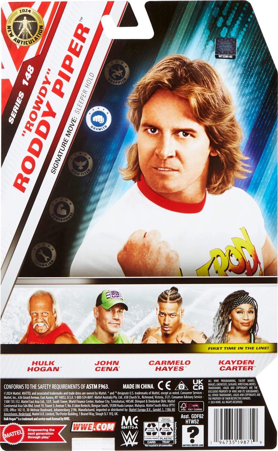 WWE “Rowdy” Roddy Piper Action Figure, 6-inch Collectible Superstar with Articulation & Life-Like Look