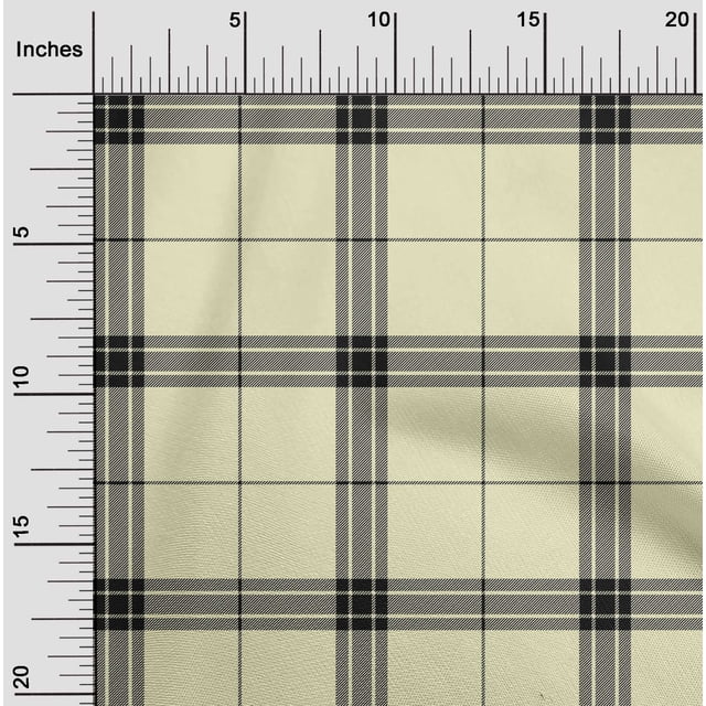 oneOone Viscose Jersey Fabric Tartan Check Printed Craft Fabric BTY 60 Inch Wide