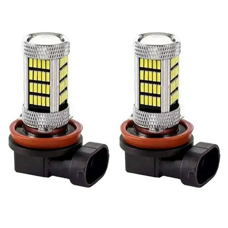- 2-pack H11 H8 LED Headlight Bulbs Conversion Kit, 92 LED Bulb 4014-SMD for Car Truck Fog Lights Lamp, 6000K Xenon White