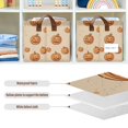 thumbnail image 4 of Yayeee Foldable Storage Basket for Shelves with Handles Waterproof Cloth Bins, Halloween Pumpkins Pattern, 4 of 7