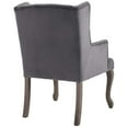 thumbnail image 3 of Realm French Vintage Dining Performance Velvet ArmchairGray, 3 of 6