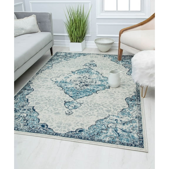 Harper HY50G Bluebonnet Transitional Vintage Area Rug, 2'6"x4'