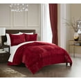 thumbnail image 2 of Chic Home Amyra 5-Piece Embossed Comforter Set, Twin-XL, Wine, 2 of 2