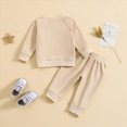 thumbnail image 4 of TOWED22 Toddler Baby Boy Clothes Fall Winter Sweatshirt Pants 2 Piece Set Infant Solid Color Long Sleeve Top Suit Outfits, 4 of 6