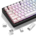 thumbnail image 2 of 98 Key White Topographic 4.0 PBT Keycaps Double Shot Side Print Shine Through Backlit key caps For MX Gamer Mechanical Keyboard, 2 of 9