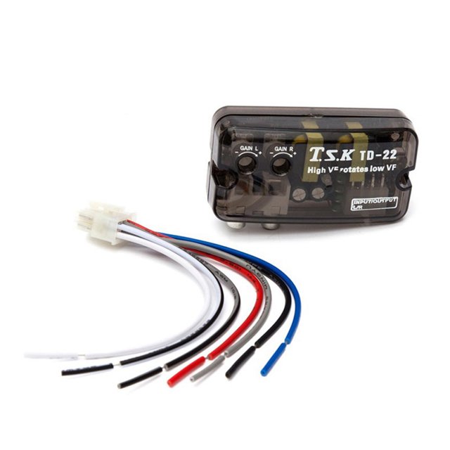 VONKY 12V Auto Car Audio Converter RCA Stereo High to Low Frequency Line Speaker Level Converter Adapter