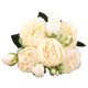 thumbnail image 2 of Imitación Rosa 5 flores ramo de seda fiesta decoración Adorno blanco Sunnimix Flores De Escritorio En Casa, 2 of 7