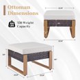 thumbnail image 4 of Giantfurnni Patio Ottomans Set of 2, Outdoor Wicker Footrests for Porch Deck Balcony, 4 of 9
