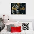 thumbnail image 5 of JEUXUS Lion Motivational Canvas Wall Art Christian Cross Lion Wall Decor Jesus Lion of Judah Pictures Prints Inspirational Scripture Gifts Home Framed Artwork for Living Room Bedroom Bathroom, 5 of 5