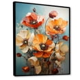 thumbnail image 2 of Designart "Impressionistic Twilight Of Coral And Orange Poppies" Poppies Floater Framed Canvas Art Print, 2 of 5