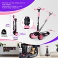 thumbnail image 5 of MammyGOL foldable Girls Kick scooter LED flashing wheels Or Boys Scooter available DIY Sticks for children Youth aged 4-12 with a T-bar handle, 5 of 7