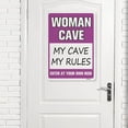 thumbnail image 6 of BTFSigns 8" x 12" Woman Cave Sign, Wall Decoration Aluminum Sign High Precision Printing, Water Proof, Women Only Room Decor, My Cave My Rules for She Shed, 6 of 6