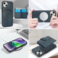 thumbnail image 2 of Decase for iPhone 14 Plus Flip PU Leather Back Cover with 2-in-1 Detachable Magnetic Wallet with 5 Card Slots Compatible Mag-Safe and RFlD Blocking Kickstand and Wireless Charging,Blue, 2 of 8