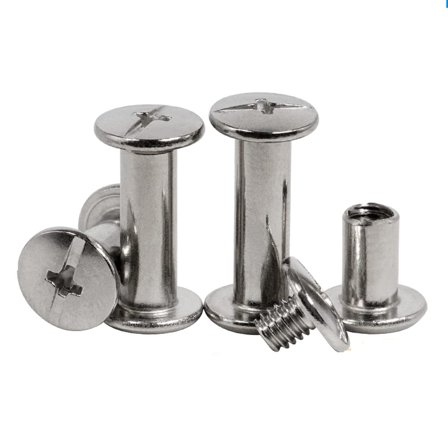 10 Pcs 304 Stainless Steel Flat Head Lock Screw Rivets M3x22mm.