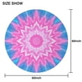 thumbnail image 6 of Pink Tie Dye Lotus Pattern Round Tablecloth 60"x60",Wrinkle Wipeable Table Cloth for Kitchen Dining Room Picnic Patio Party, 6 of 6