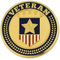 PinMart Veteran American Flag Lapel Pin-Proud Patriotic USA Flag Enamel Pin