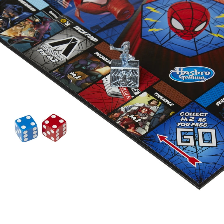 Monopoly Marvel Spider Man Edition Board Game for Kids and Family Ages 8 and Up 2 6 Players