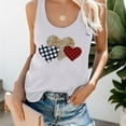 thumbnail image 2 of Cadeaux pour Maman Femmes Grande Taille Été Imprimé Animal Col Rond Sans Manches T-Shirt Débardeur, 2 of 6