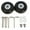 012_Black, variant on 4 Casters with Stem Replacement Wheels For Suitcase Rubber Wheels Replacement Wheels Wheel For Trolley Hard Case Wheels With 1 Pairs Of 6 Mm Bearings Spare Parts Kit