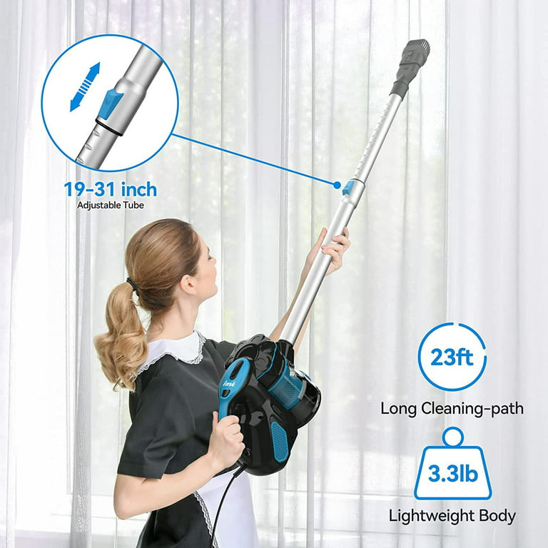 Inse Corded Stick Vacuum Cleaner 3 in 1 and Handheld, I5B-2217, Blue
