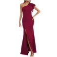 thumbnail image 2 of Wancir Women Fashion Leisure High Waist Solid Ruffles Evening Dress, 2 of 4