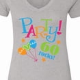 thumbnail image 4 of Inktastic 60th Birthday Party Women's V-Neck T-Shirt, 4 of 5