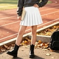 thumbnail image 3 of Fancifize Teens Girls High Waist Pleated Skirts Formal Skirt with Built-in Shorts for School Uniform Trendy Cozy Skorts, 3 of 7