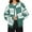 Green, variant on Bow Plaid Button Long Sleeve Women's Color Block Cardigan Knitted Jacket