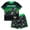 Green / black, variant on Grave Digger UPF 50+ Rash Guard Swim Set, Sizes 2T