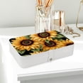thumbnail image 6 of Sunflower PU Leather Necklace Organizer Jewelry Boxes Display Case with Removable Compartment, Portable, 6 of 6