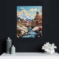 thumbnail image 4 of MLJA Frame Winter Wall Art Snow Tree Canvas Wall Decor Snowing village Hang Artwork Christmas Gift Prints Snowy Mountains and Castle painting for Rustic House Living Room Bedroom(Large Size), 4 of 4