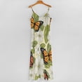 thumbnail image 5 of Blue Floral Butterfly Sleeveless Dress Loose Women's Dress Dresses Luxury Evening Dresses, 5 of 9