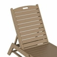 thumbnail image 4 of WestinTrends Malibu 3 Pieces Chaise Lounge Set with Side Table, All Weather Poly Lumber Outdoor Lounge Chairs Set of 2 and End Table, Weatherwood, 4 of 9