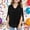 F-616Black, variant on ZHOGXU Toddler Kids Girls Top 3/4 Sleeve V Neck Sequins Mesh Layered Comfortable Fashion Tee For Casual Daily Wear,Black,3-4 Years