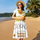 thumbnail image 4 of Disketp Home Cooking para Vestido de Manga Corta para Mujeres, Vestidos de Verano para Mujeres, Casual y Holgado para la Playa, 4 of 6