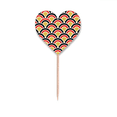 thumbnail image 1 of squama red en black pattern Toothpick Flags Heart Lable Cupcake Picks, 1 of 3