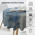 thumbnail image 6 of Navy Blue Tablecloth 60 Inch Round Modern Abstract Grey White Table Cloth Dust-Proof Wrinkle Resistant Rustic Art Painting Tablecloth for Holiday Kitchen Dining Room Party Picnic Indoor Outdoor, 6 of 6