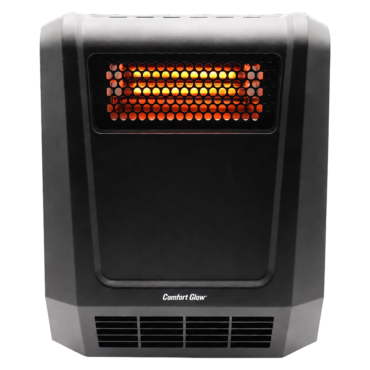 Comfort Glow Portable Electric Forced-Air Infrared Quartz Heater, 1,500/750/ECO, 5,120 BTUs, 4 Elements, Safety Features, Timer, Remote, 6-Ft. Cord