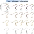 thumbnail image 3 of 1 box 80pcs 4 colors Stainless Steel Earring Hooks French Earring Hooks with Coil and Ball Golden Ear Wires Fish Hooks Earring Findings Earring Making Kit for DIY Jewelry Making, 3 of 6