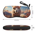 thumbnail image 2 of Bingfone Fluffy Alpaca Mountain Meadow Print Sunglasses Case Portable Travel Zipper Eyeglasses Case With Hook, 2 of 6