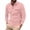 Pink, variant on IAJDKMEK Men's Long Sleeve V-Neck Polo Shirts - Button Pocket Casual Top, Utility Style Mens Polo Shirts with Soft Knit, Modern Shirts for Men with Refined Relaxed Look,Black L