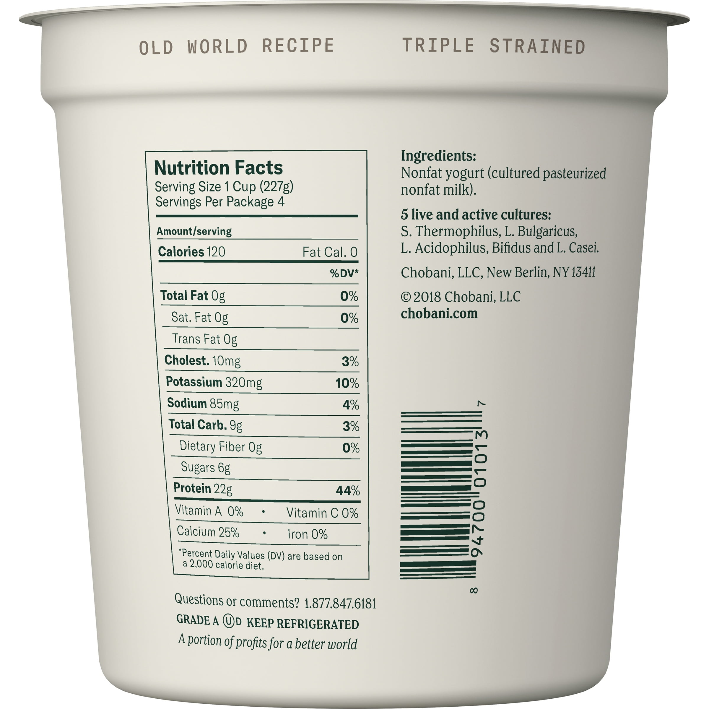 Chobani Nutrition Label Blog Dandk