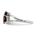 thumbnail image 4 of Primal Gold 14 Karat White Gold 5mm Heart Garnet Ring, 4 of 7
