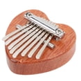 thumbnail image 4 of HeartShaped Thumb Piano Portable Crisp 8Tune Mahogany Keyboard Instrument for Beginners, 4 of 14