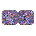 thumbnail image 7 of Naloa Watercolor Butterflies 2 Piece Foldable Car Sun Shades, Car Windshield Sunshade, Front Window Sunshade for Car, Truck, SUV - Large, 7 of 7