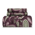 thumbnail image 2 of BNM Paisley Flannel Cotton Duvet Set, King/California King, Purple, 2 of 7