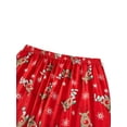 thumbnail image 6 of KelaJuan Family Matching Christmas Pajamas Sets, Deer Snowflake Print Lapel Long Sleeve Tops + Elastic Waist Long Pants Loungewear Set, 6 of 6