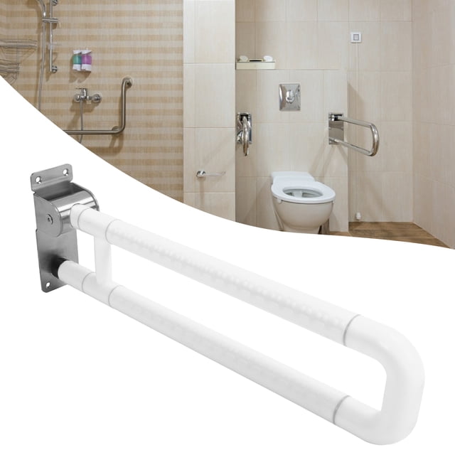 Foldable Toilet Grab Bar Handles Stainless Steel Provide Safety Support